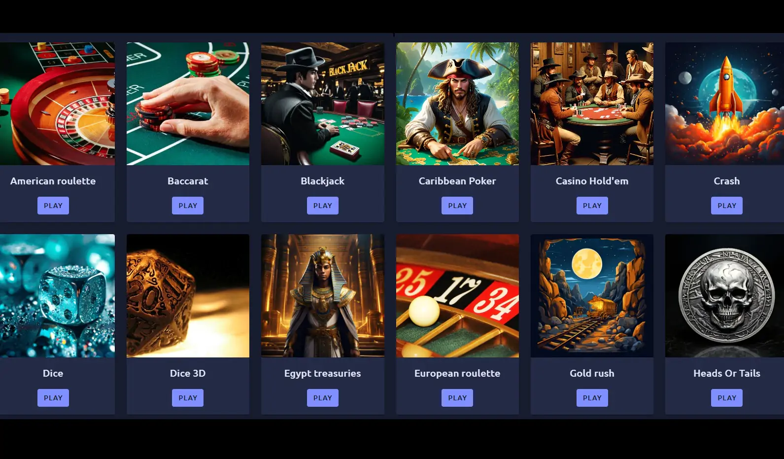 Online Casino Games Platform with Crypto Payment Gateway